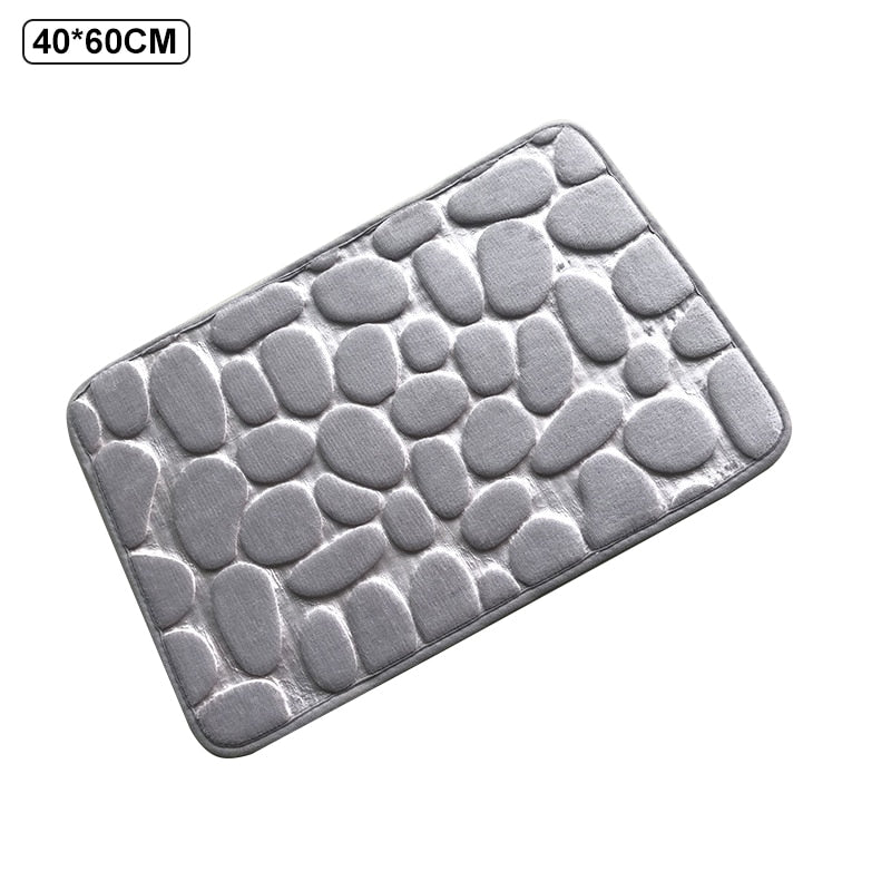 Non - Slip Cobblestone Embossed Bathroom Mat - Casatrail.com