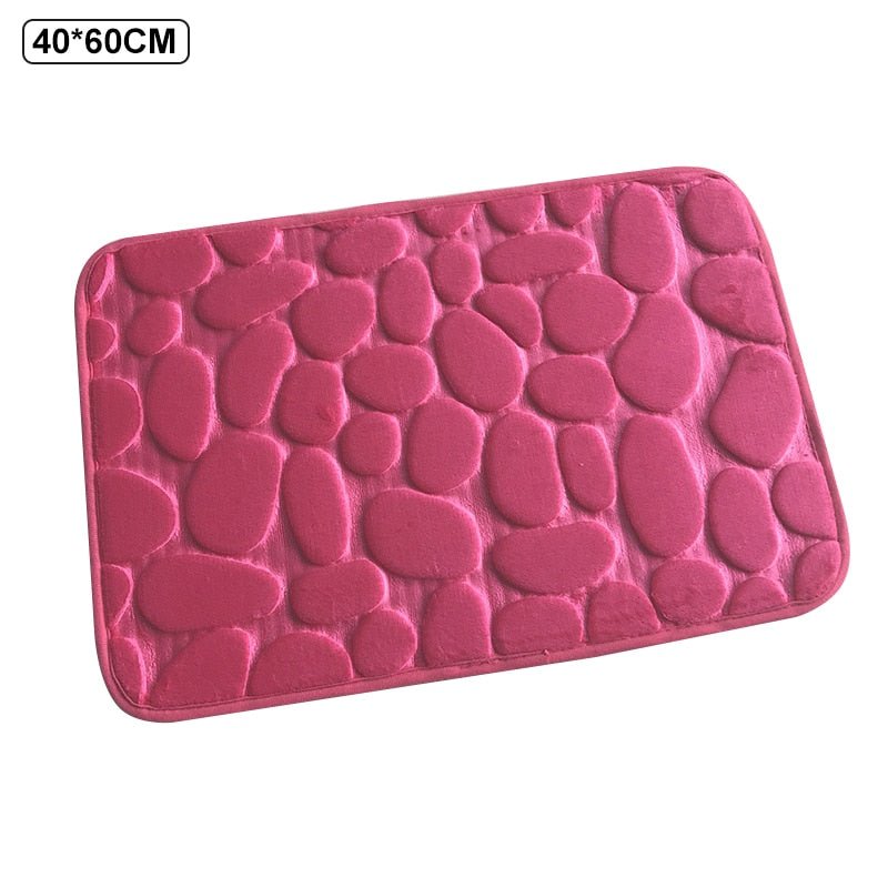 Non - Slip Cobblestone Embossed Bathroom Mat - Casatrail.com