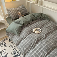 Thumbnail for Nordic Cotton Bedding Set with Duvet Cover, Pillowcase & Bed Sheet - Casatrail.com