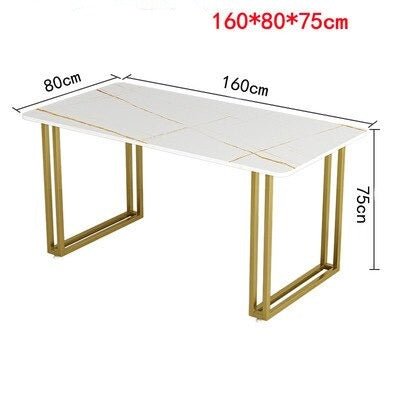 Nordic Dining Table with Gold Legs - Casatrail.com