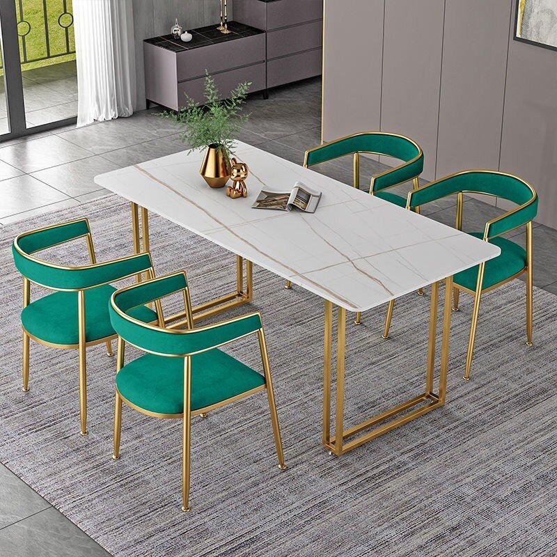 Nordic Dining Table with Gold Legs - Casatrail.com