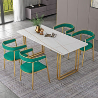 Thumbnail for Nordic Dining Table with Gold Legs - Casatrail.com