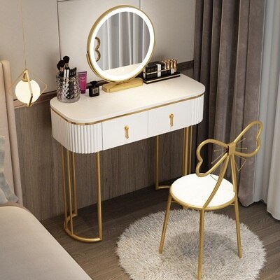 Nordic Dressing Table - Luxury Comfortable Storage Organizer - Casatrail.com