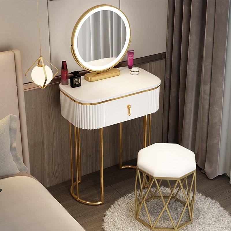 Nordic Dressing Table - Luxury Comfortable Storage Organizer - Casatrail.com