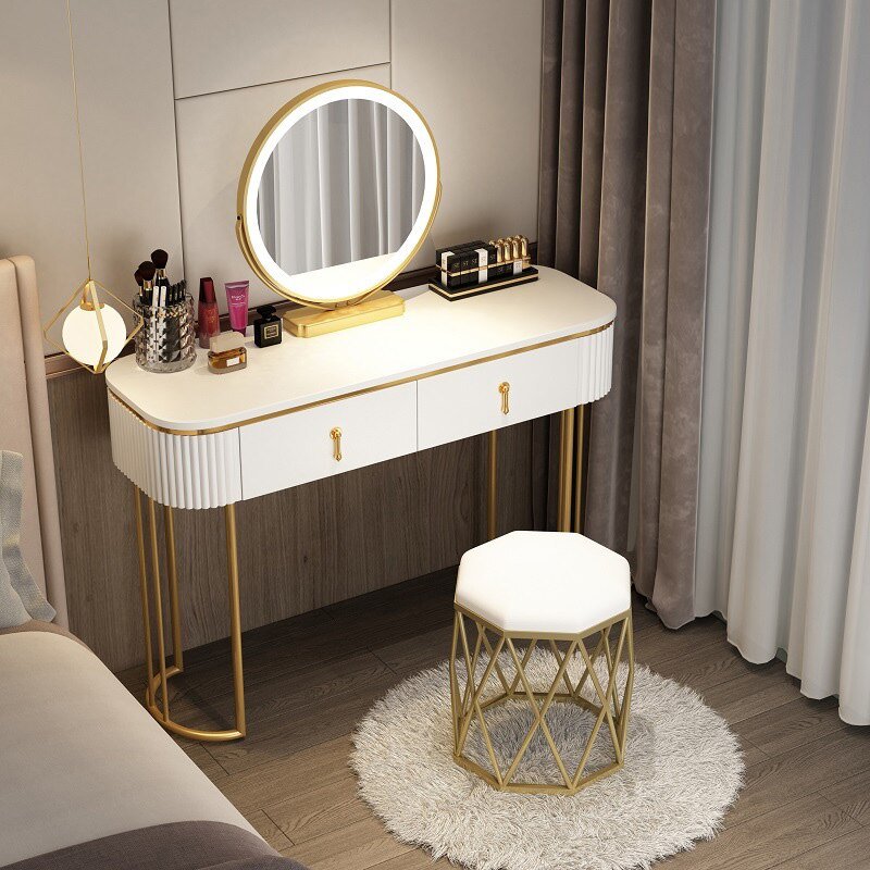 Nordic Dressing Table - Luxury Comfortable Storage Organizer - Casatrail.com