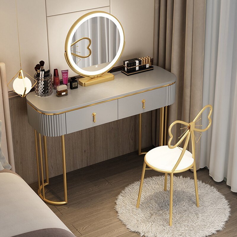 Nordic Dressing Table - Luxury Comfortable Storage Organizer - Casatrail.com