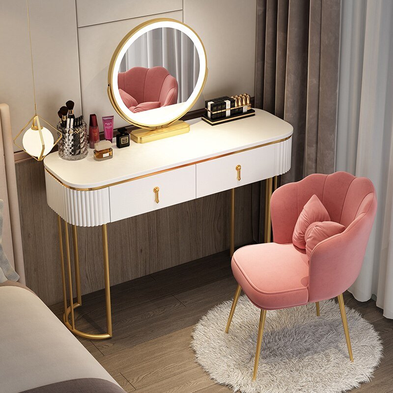 Nordic Dressing Table - Luxury Comfortable Storage Organizer - Casatrail.com