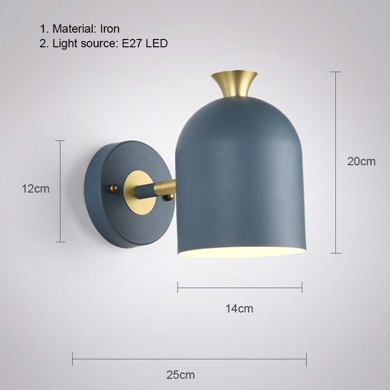 Nordic E27 LED Wall Lamp for Bedrooms and Restaurants - Casatrail.com