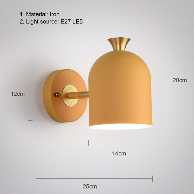 Nordic E27 LED Wall Lamp for Bedrooms and Restaurants - Casatrail.com