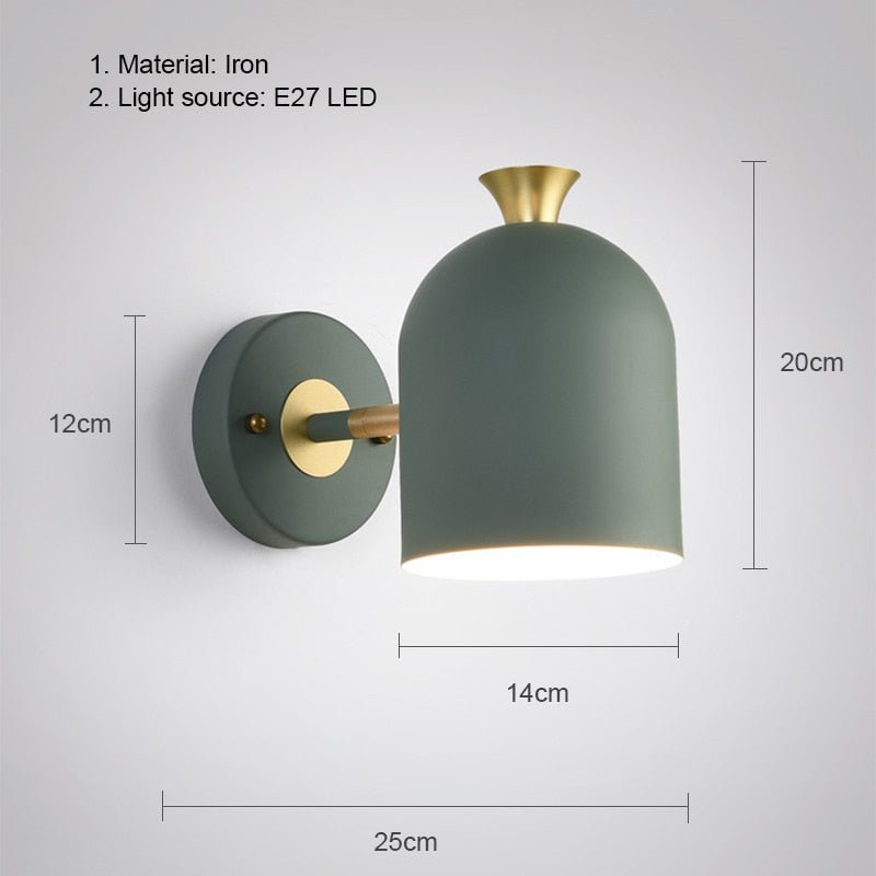 Nordic E27 LED Wall Lamp for Bedrooms and Restaurants - Casatrail.com