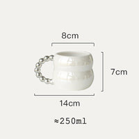 Thumbnail for Nordic Home Decor Handmade Ceramic Coffee Mug 250ml - Casatrail.com