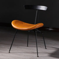 Thumbnail for Nordic Industrial Style Dining Chair with Wrought Iron Back - Casatrail.com