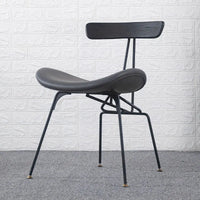 Thumbnail for Nordic Industrial Style Dining Chair with Wrought Iron Back - Casatrail.com