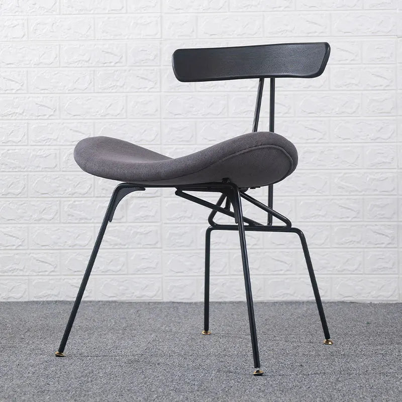 Nordic Industrial Style Dining Chair with Wrought Iron Back - Casatrail.com