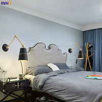 Thumbnail for Nordic Iron Swing Long Arm Wall Light - Casatrail.com