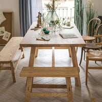 Thumbnail for Nordic Large Solid Wood Dining Table - Casatrail.com