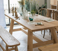 Thumbnail for Nordic Large Solid Wood Dining Table - Casatrail.com