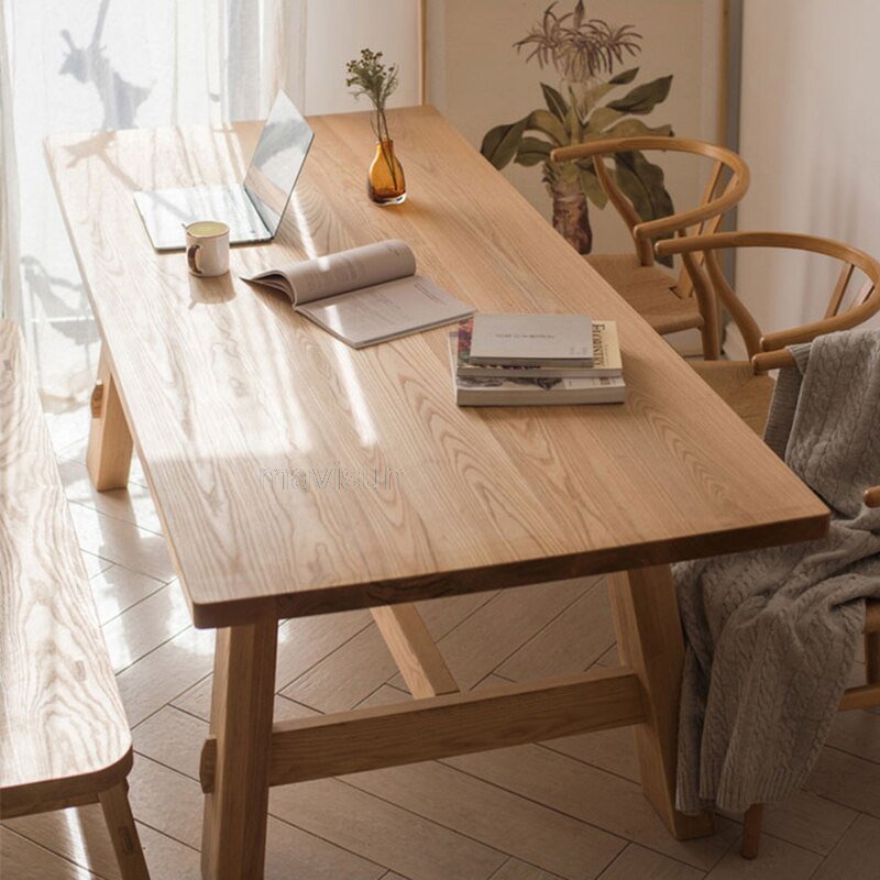 Nordic Large Solid Wood Dining Table - Casatrail.com