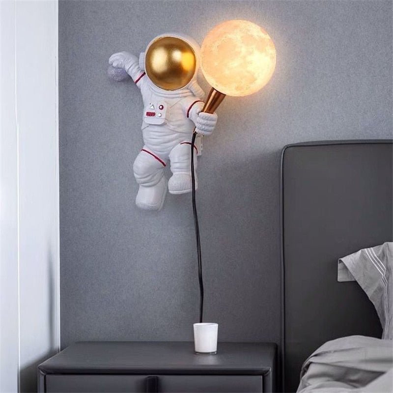 Nordic LED Astronaut Wall Light for Children's Rooms - Casatrail.com