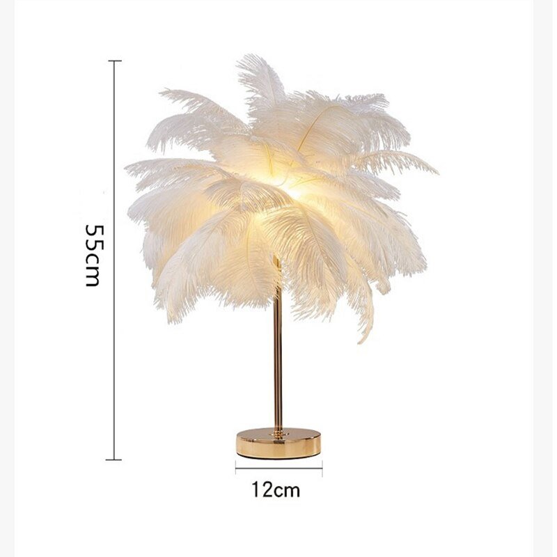 Nordic LED Floor and Table Lamp with Feather Design - Casatrail.com