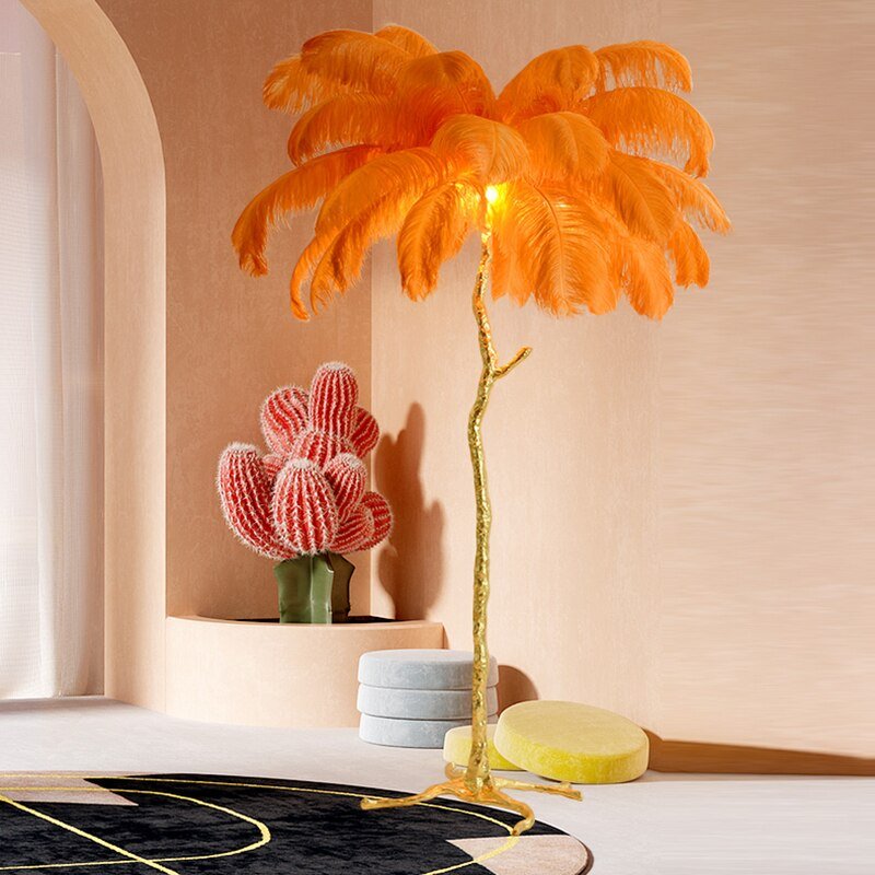 Nordic LED Floor and Table Lamp with Feather Design - Casatrail.com