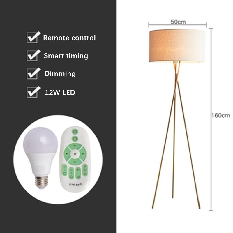 Nordic LED Floor/Table Lamp with Stylish E27 Bulb - Casatrail.com