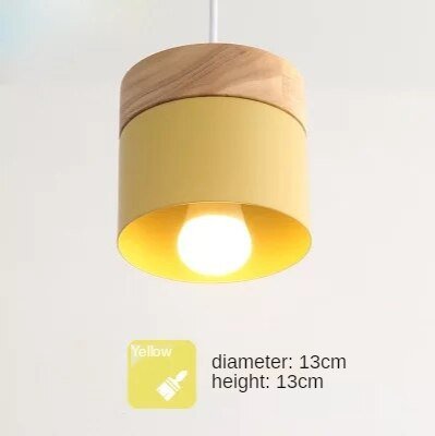 Nordic LED Pendant Light - Minimalist Wooden Iron Design for Bedside - Casatrail.com