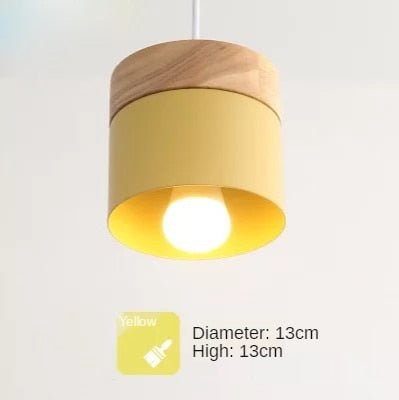 Nordic LED Pendant Light - Minimalist Wooden Iron Design for Bedside - Casatrail.com