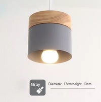 Thumbnail for Nordic LED Pendant Light - Minimalist Wooden Iron Design for Bedside - Casatrail.com