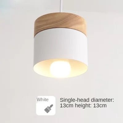 Nordic LED Pendant Light - Minimalist Wooden Iron Design for Bedside - Casatrail.com