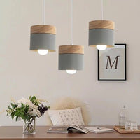 Thumbnail for Nordic LED Pendant Light - Minimalist Wooden Iron Design for Bedside - Casatrail.com