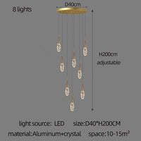 Thumbnail for Nordic Loft Crystal Raindrop Pendant Light - Casatrail.com