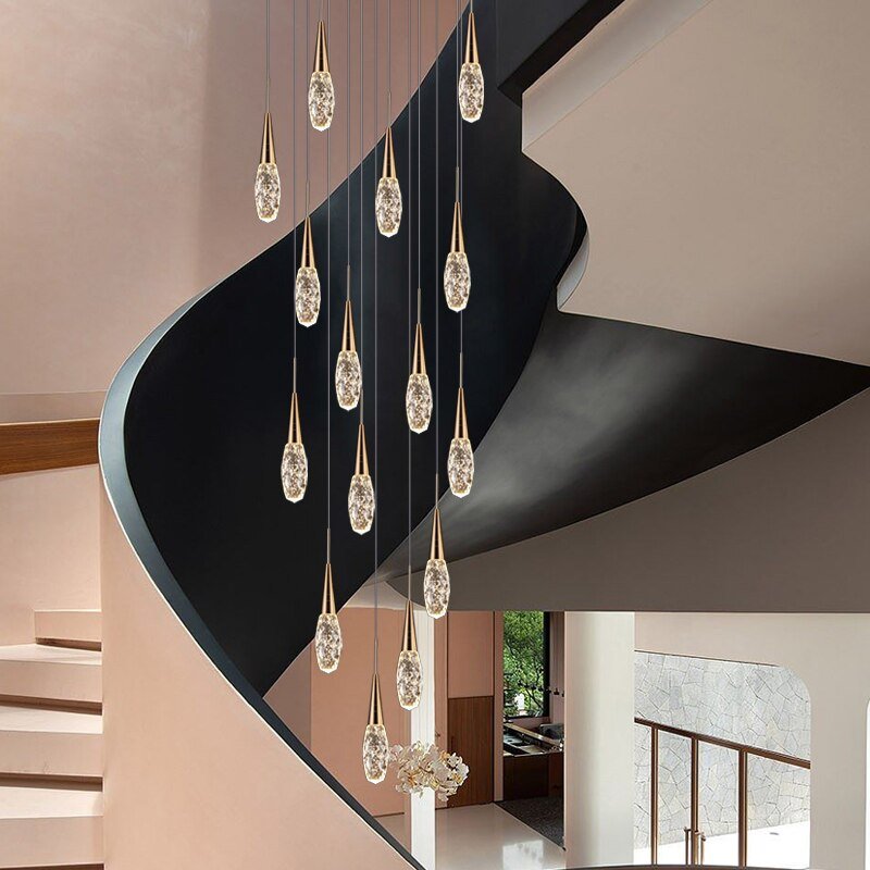 Nordic Loft Crystal Raindrop Pendant Light - Casatrail.com