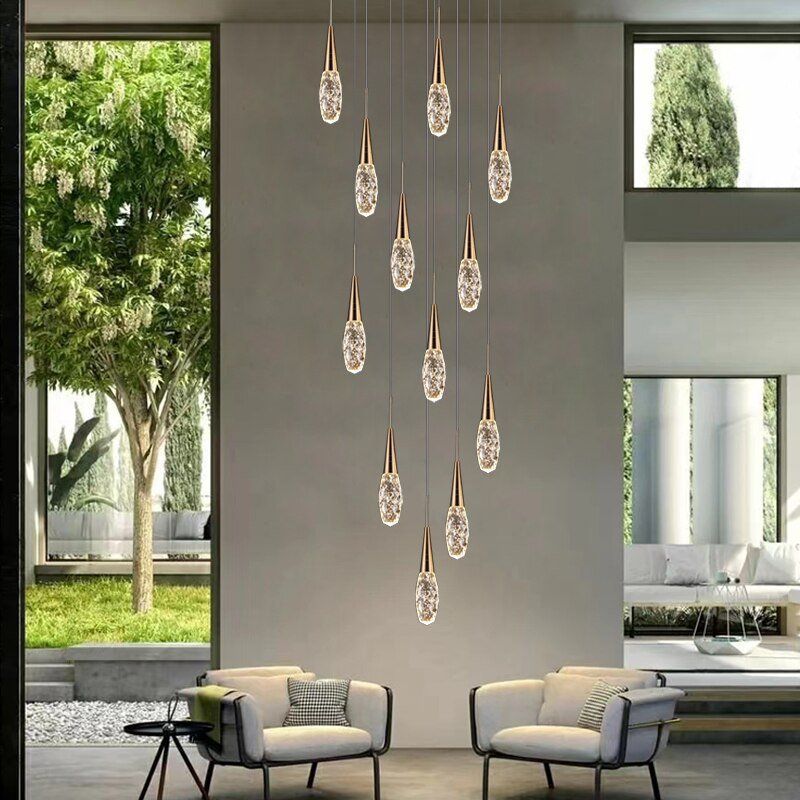 Nordic Loft Crystal Raindrop Pendant Light - Casatrail.com