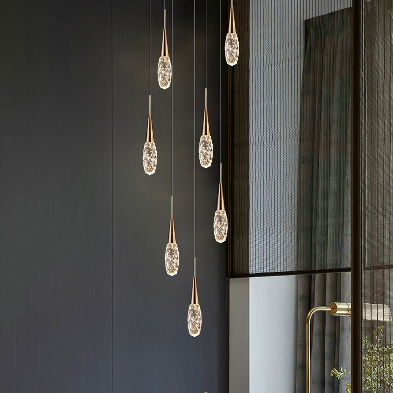 Nordic Loft Crystal Raindrop Pendant Light - Casatrail.com