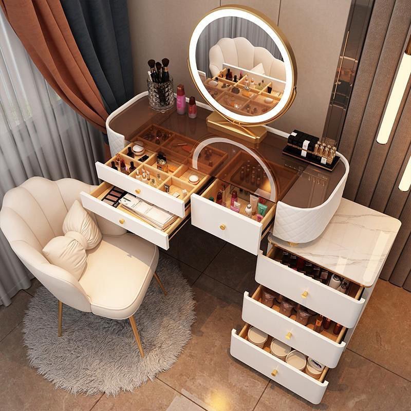 Nordic Makeup Vanity Table with Mirror - Casatrail.com