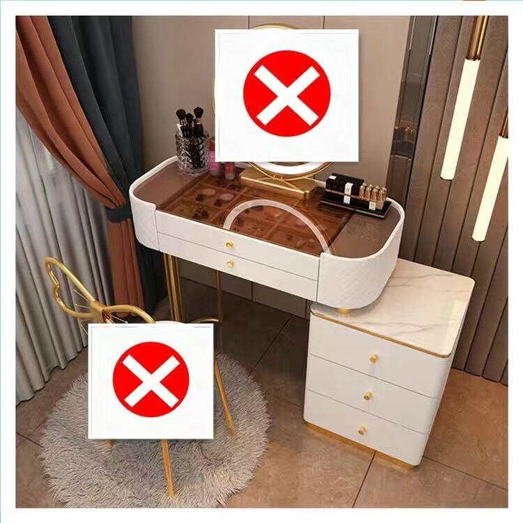 Nordic Makeup Vanity Table with Mirror - Casatrail.com