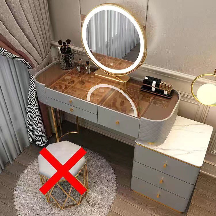 Nordic Makeup Vanity Table with Mirror - Casatrail.com