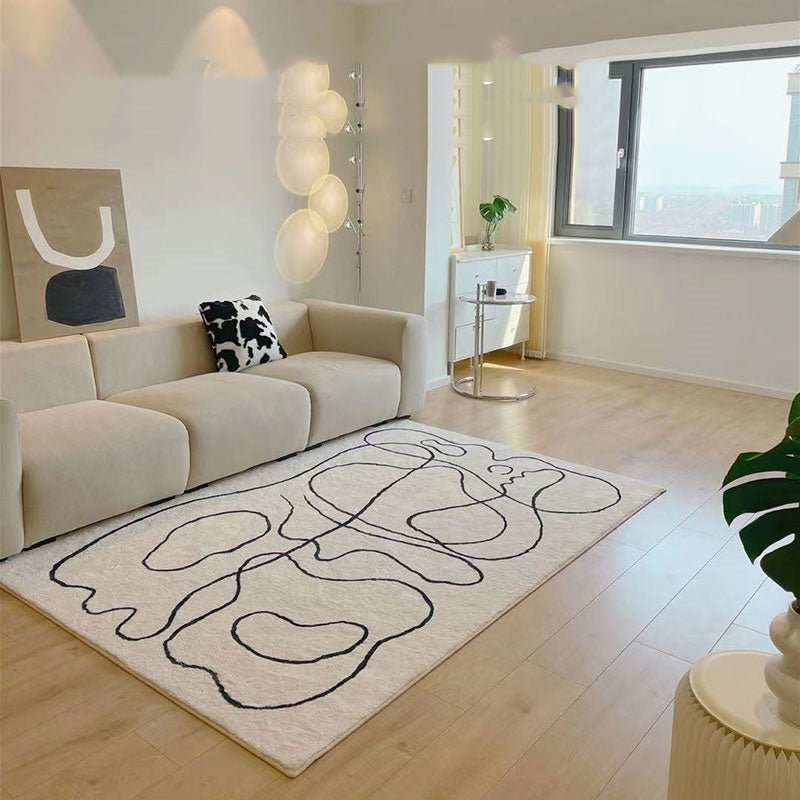 Nordic Modern Rug with Abstract Plush Design - Casatrail.com