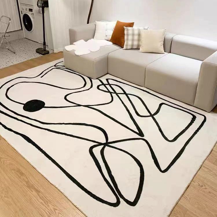 Nordic Modern Rug with Abstract Plush Design - Casatrail.com