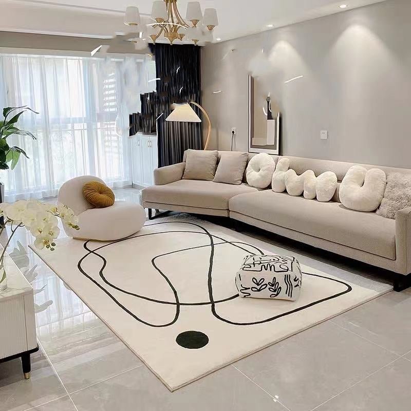 Nordic Modern Rug with Abstract Plush Design - Casatrail.com