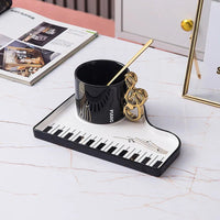 Thumbnail for Nordic Piano Key Ceramic Coffee Cup with Spoon - Casatrail.com