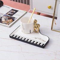 Thumbnail for Nordic Piano Key Ceramic Coffee Cup with Spoon - Casatrail.com