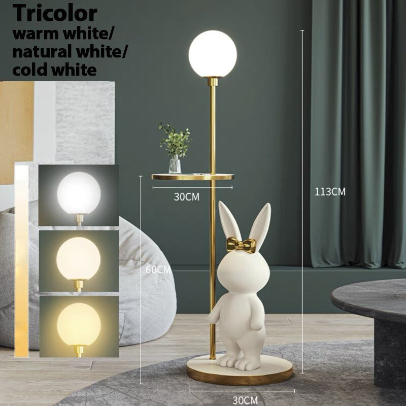 Nordic Rabbit Ceramic Floor Lamp - Casatrail.com