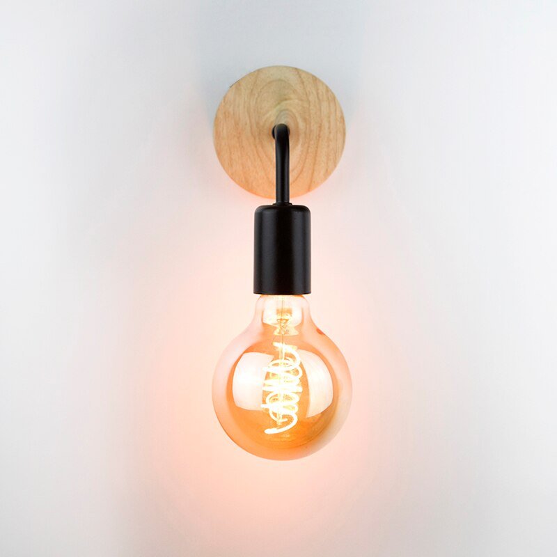 Nordic Retro Wood Wall Lamp - Casatrail.com