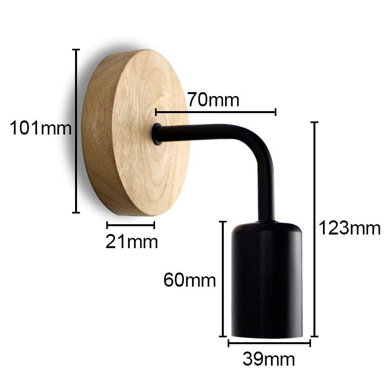 Nordic Retro Wood Wall Lamp - Casatrail.com