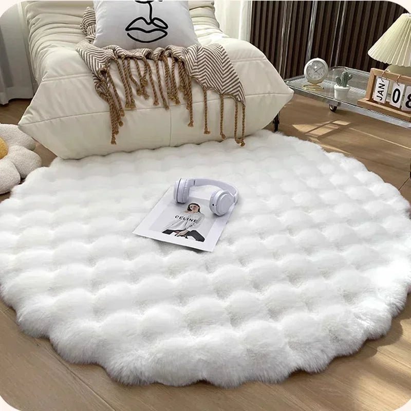 Nordic Round Carpets Plush Non Slip Shaggy Rug - Casatrail.com