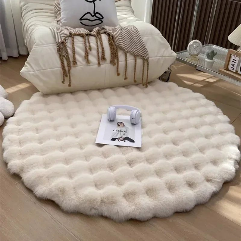 Nordic Round Carpets Plush Non Slip Shaggy Rug - Casatrail.com