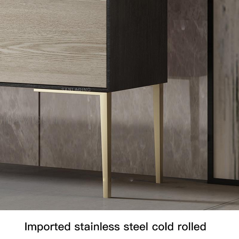 Nordic Storage Cabinet Sideboard with Stainless Steel Feet - Casatrail.com