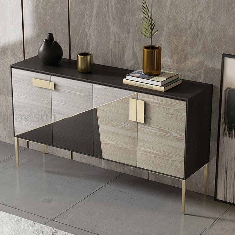 Nordic Storage Cabinet Sideboard with Stainless Steel Feet - Casatrail.com